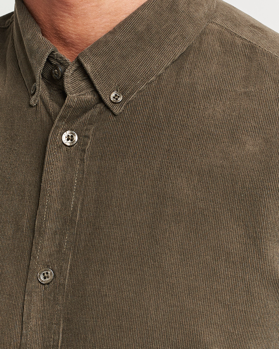 Heren | Overhemden | Samsøe Samsøe | Samsøe & Samsøe Liam Baby Cord Shirt Crocodile