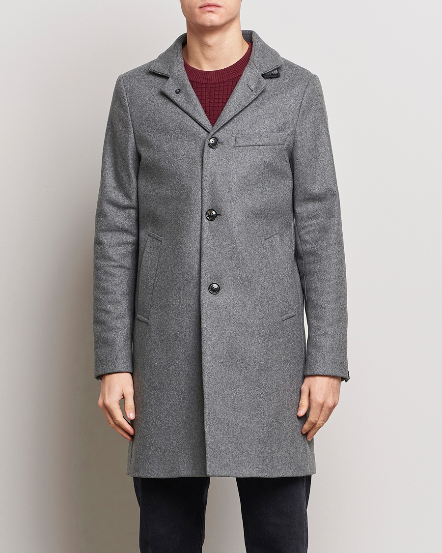 Heren | Jassen | J.Lindeberg | Holger Melton Coat Mid Grey Mel