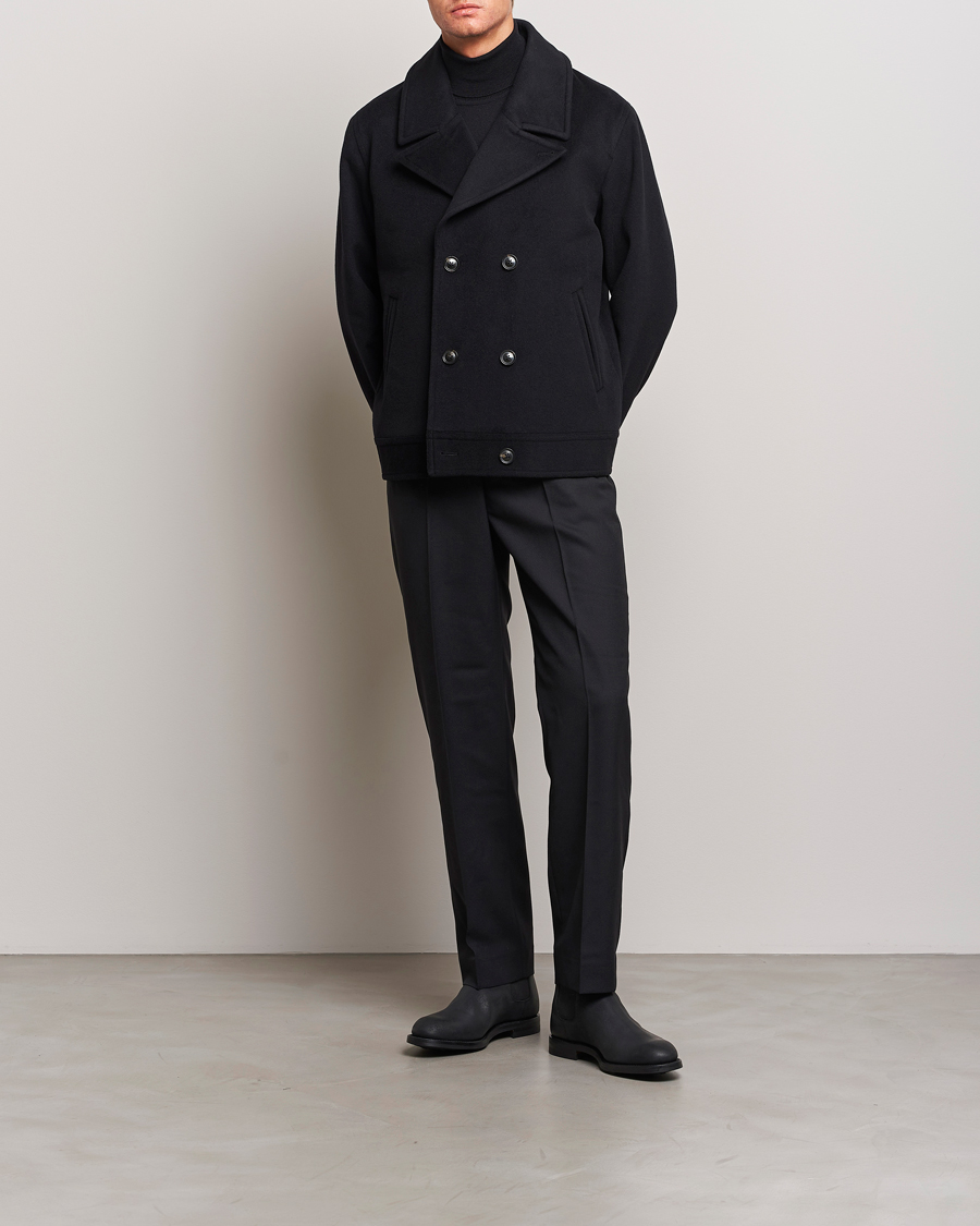 Heren | Jassen | J.Lindeberg | Don Double Breasted Wool/Cashmere Jacket Black