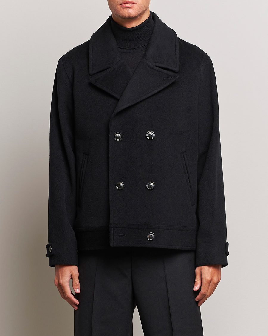 Heren | Jassen | J.Lindeberg | Don Double Breasted Wool/Cashmere Jacket Black