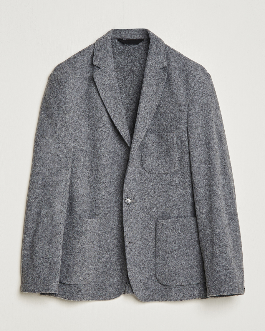 Heren | Blazers | J.Lindeberg | Carlton Wool Cardigan Blazer Mid Grey Mel