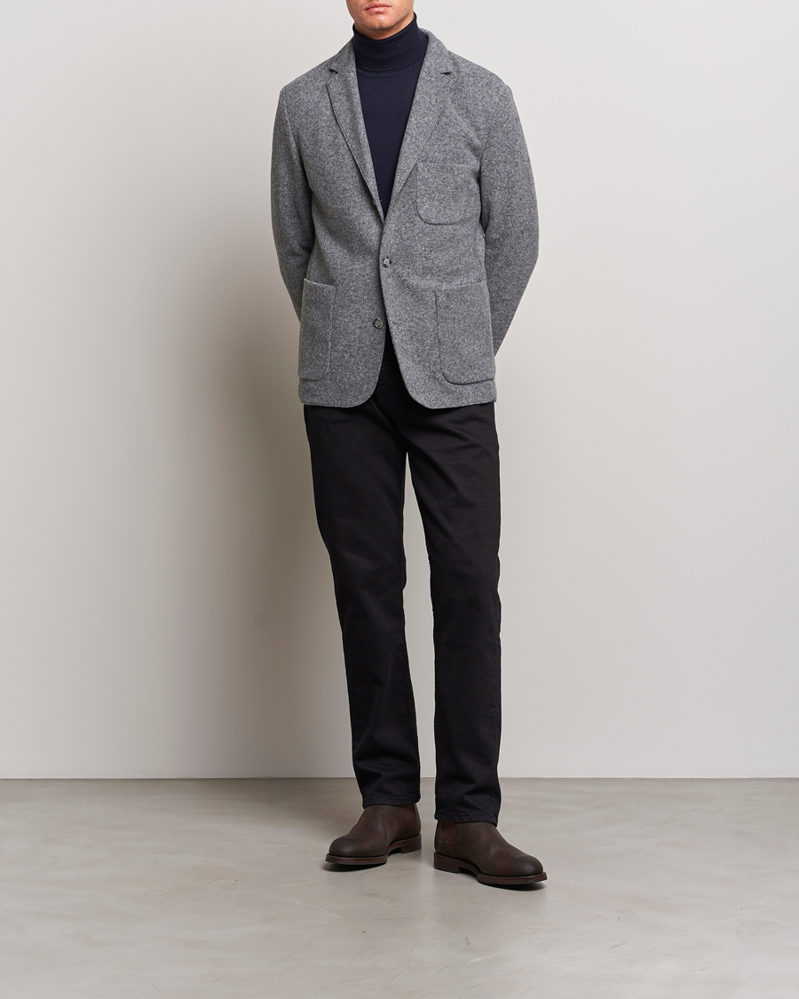 Heren | Blazers | J.Lindeberg | Carlton Wool Cardigan Blazer Mid Grey Mel