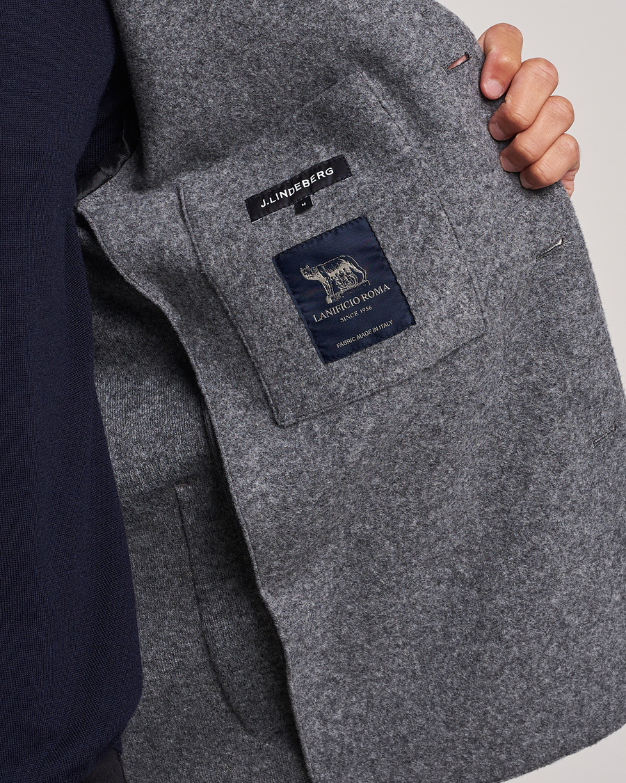Heren | Blazers | J.Lindeberg | Carlton Wool Cardigan Blazer Mid Grey Mel