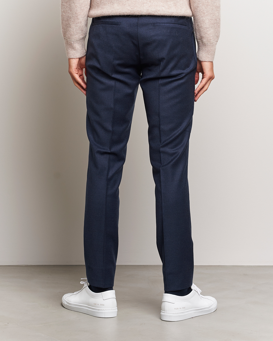 Heren | Broeken | J.Lindeberg | Grant Stretch Flannel Trousers Navy