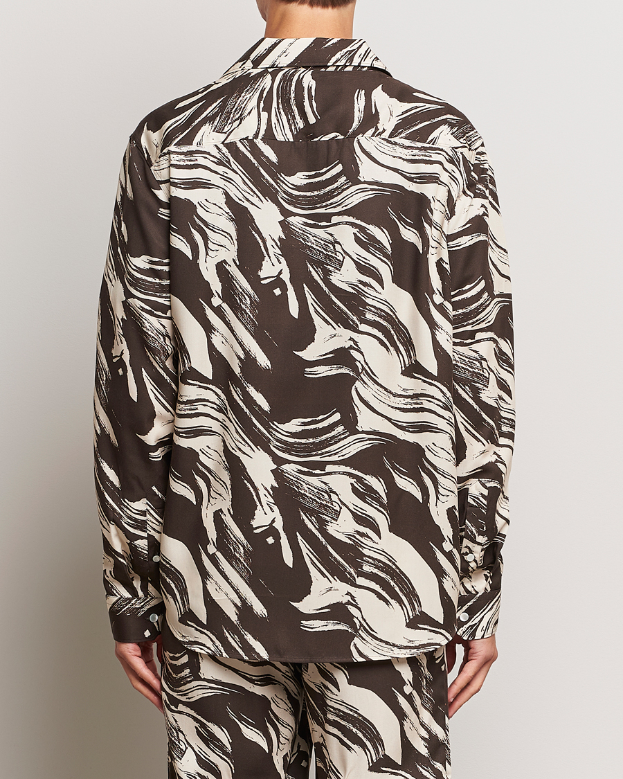 Heren | Overhemden | J.Lindeberg | Playa Printed Tencel Lounge Shirt Delicioso