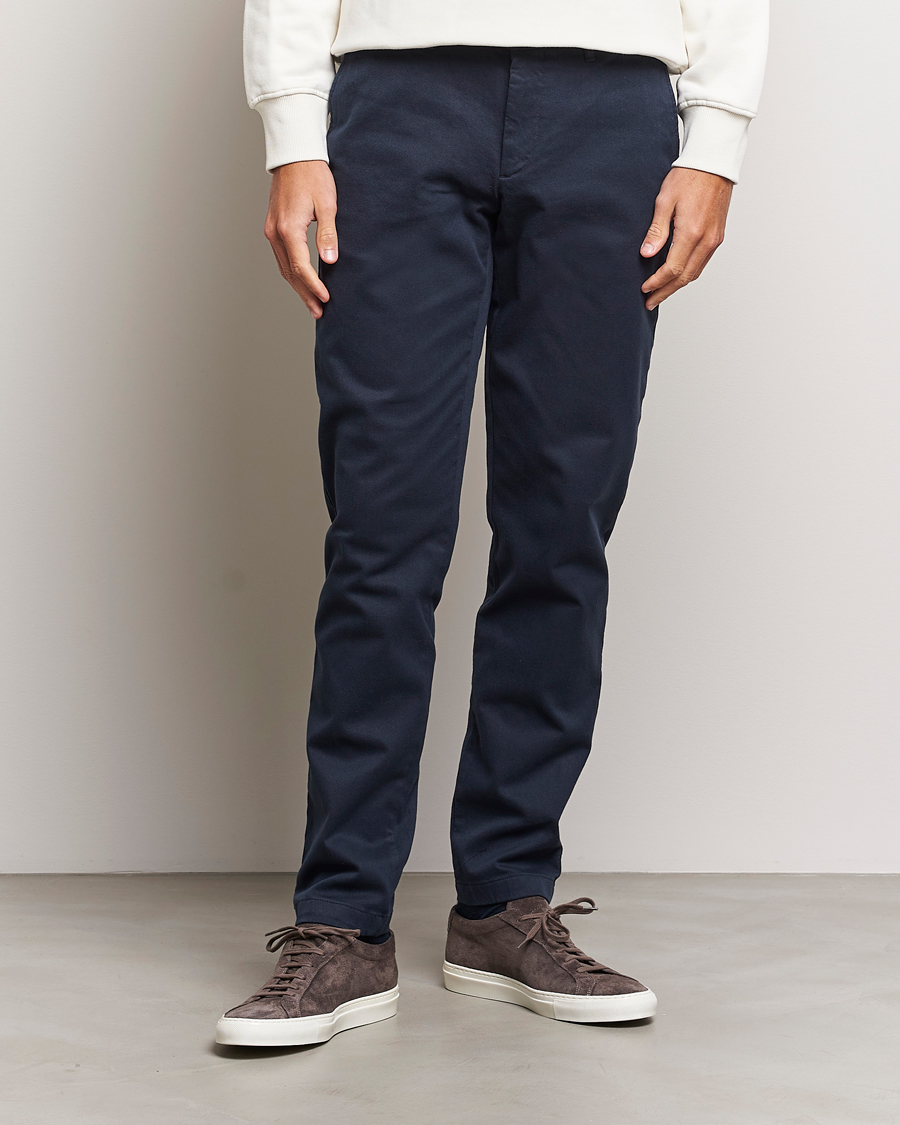 Heren | Sale -30% | J.Lindeberg | Chaze Flannel Twill Pants Navy