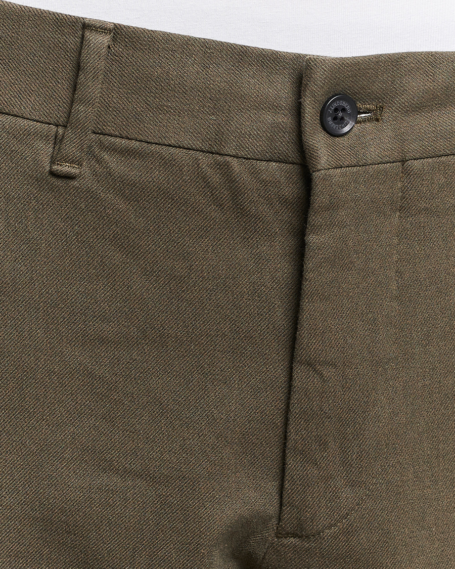 Heren | Broeken | J.Lindeberg | Chaze Flannel Twill Pants Forest Green