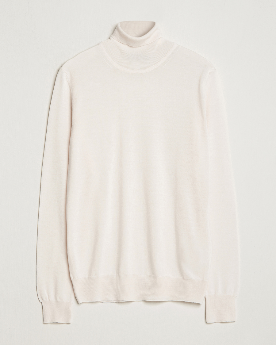 Heren | Truien | J.Lindeberg | Lyd True Merino Polo Cloud White