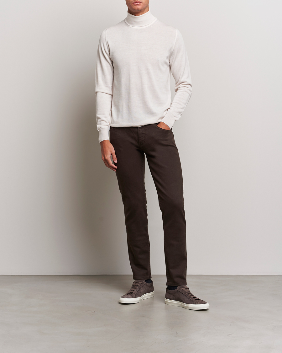 Heren | Truien | J.Lindeberg | Lyd True Merino Polo Cloud White
