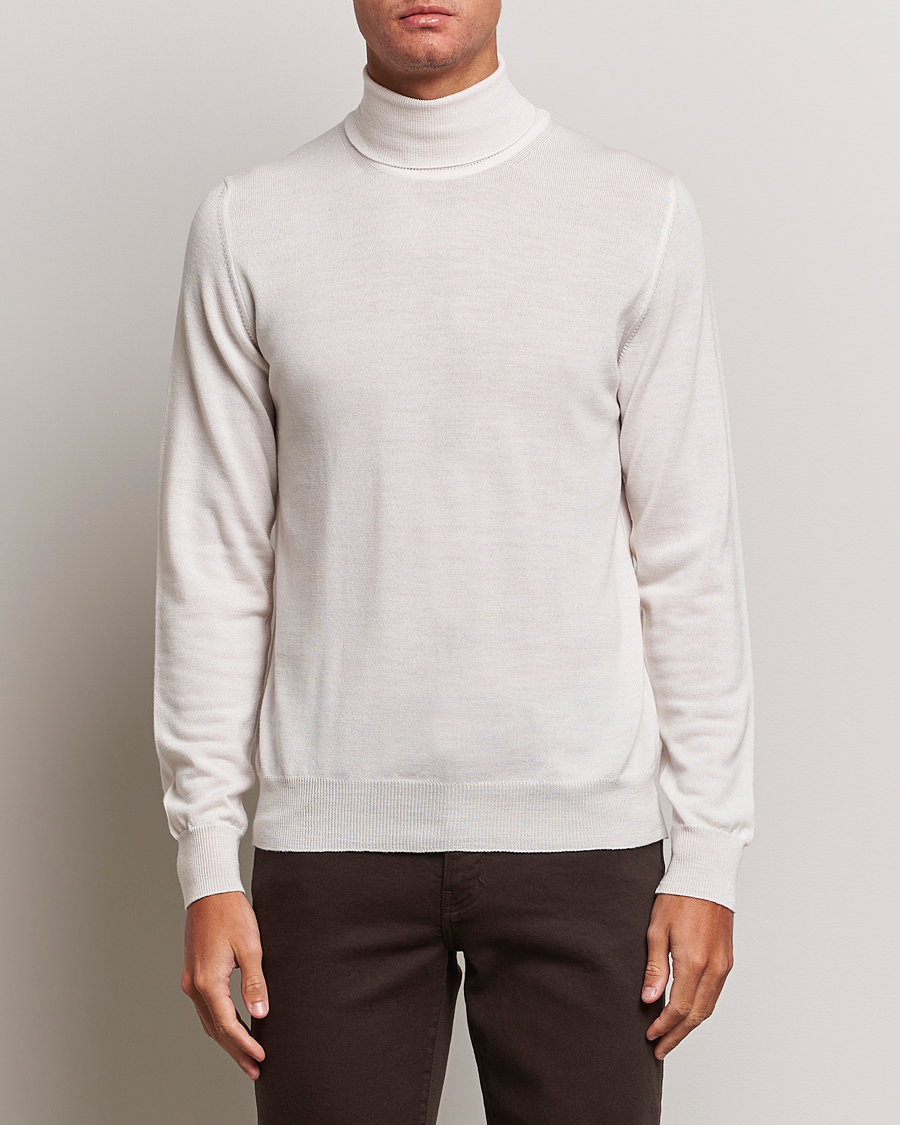 Heren | Truien | J.Lindeberg | Lyd True Merino Polo Cloud White