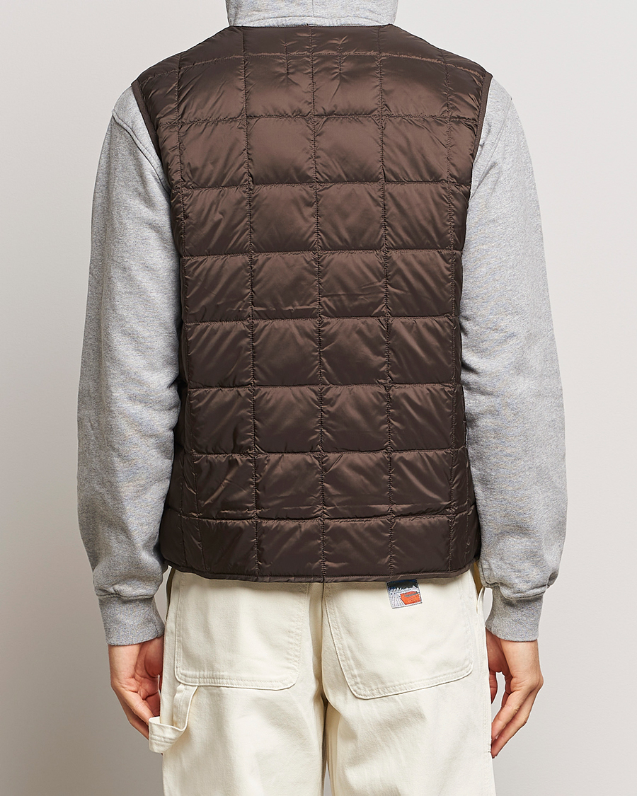 Heren | Gilets | TAION | V-Neck Lightweight Down Vest Dark Choco