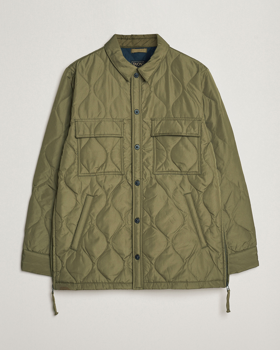 Heren | Jassen | TAION | Padded Military CPO Shirt Jacket Dark Olive