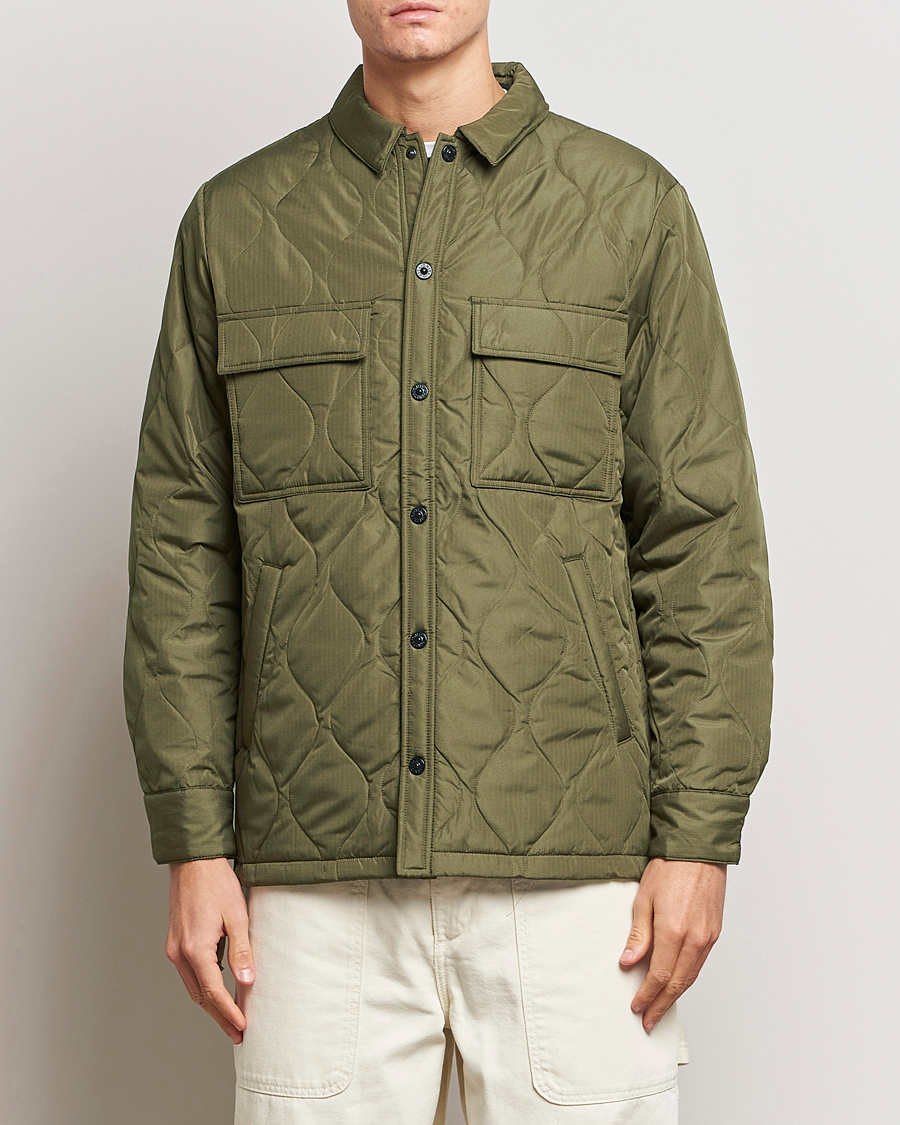Heren | Jassen | TAION | Padded Military CPO Shirt Jacket Dark Olive