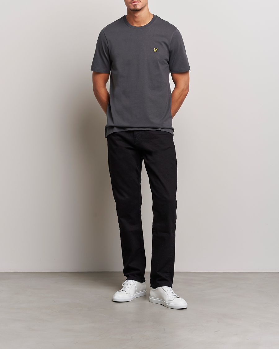 Heren | T-shirts | Lyle & Scott | Cotton Crew Neck T-Shirt Gunmetal