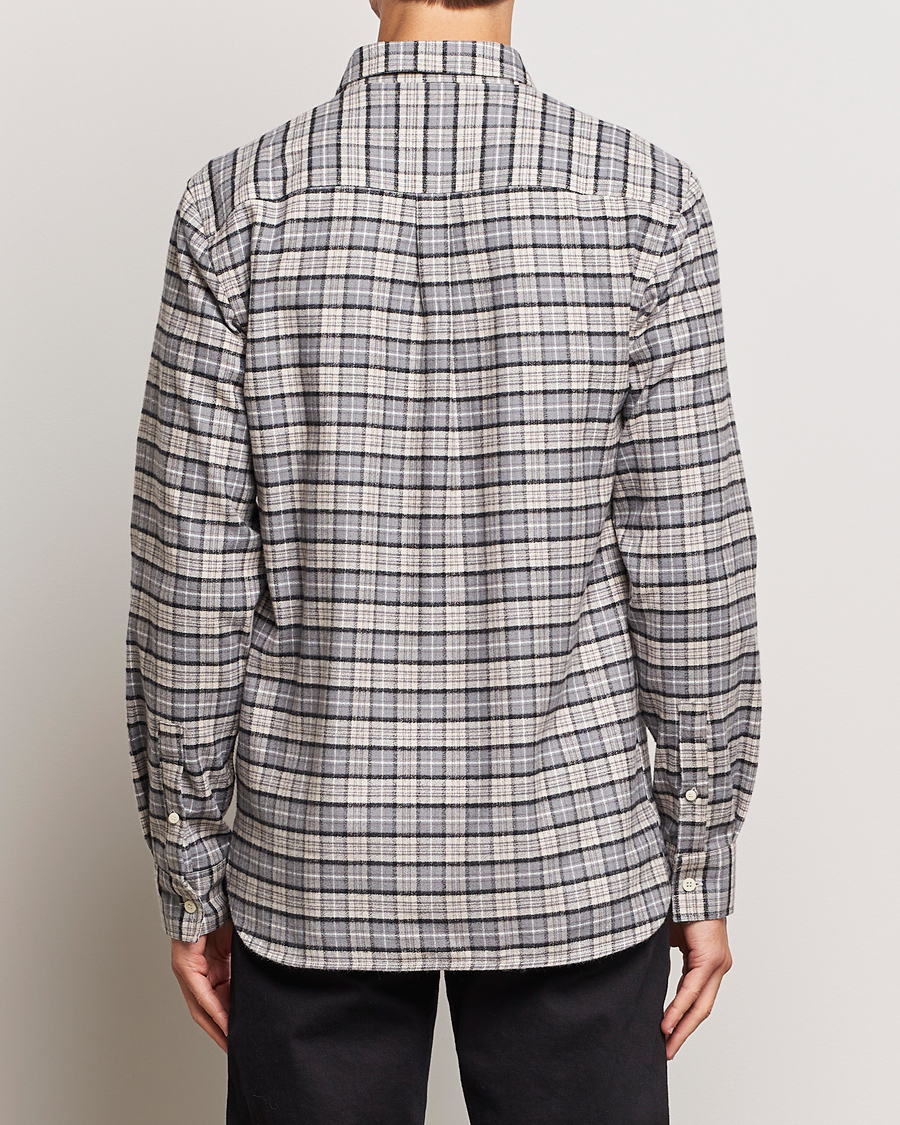 Heren | Overhemden | Lyle & Scott | Checked Flannel Button Down Shirt Cove White