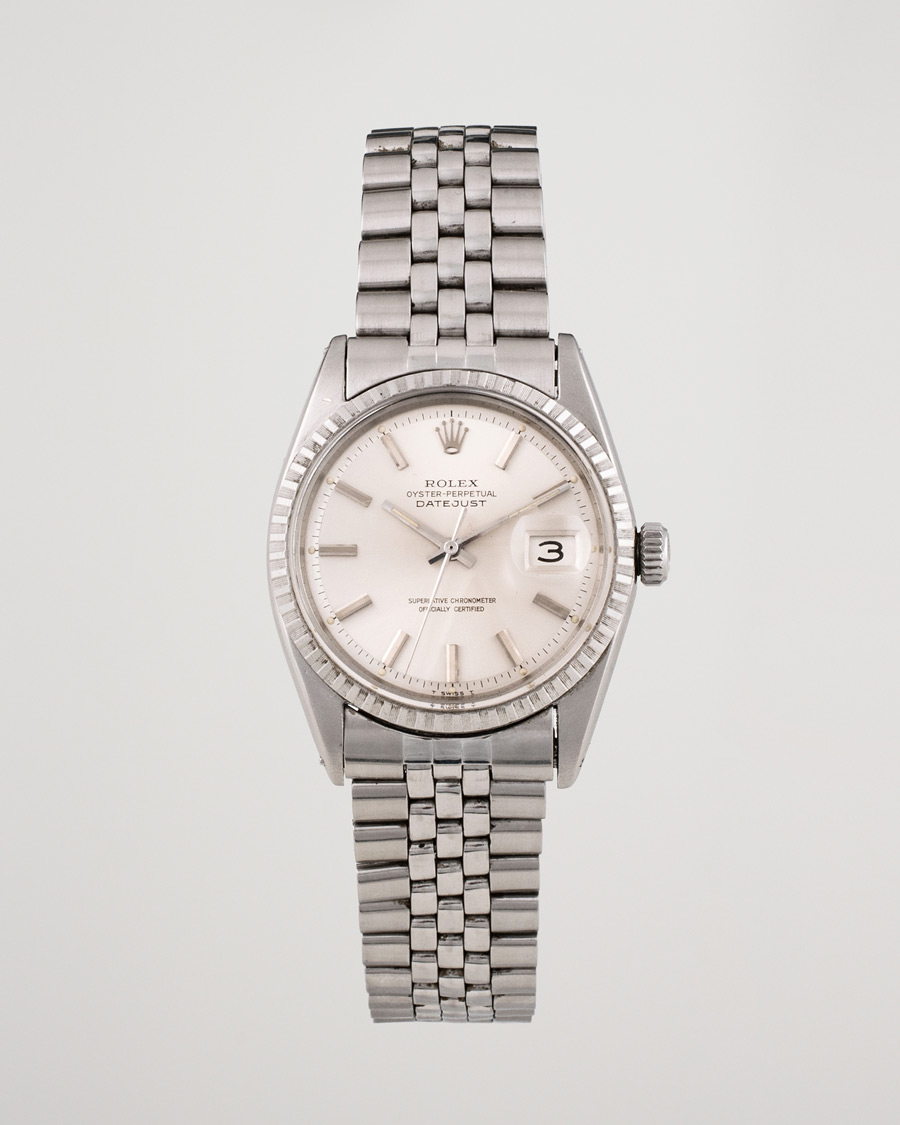 Heren | Rolex Pre-Owned Datejust 1603 Oyster Perpetual Steel Black | Rolex Pre-Owned | Datejust 1603 Oyster Perpetual Steel Black