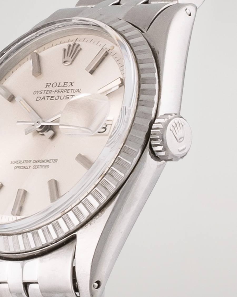 Heren | Rolex Pre-Owned Datejust 1603 Oyster Perpetual Steel Black | Rolex Pre-Owned | Datejust 1603 Oyster Perpetual Steel Black