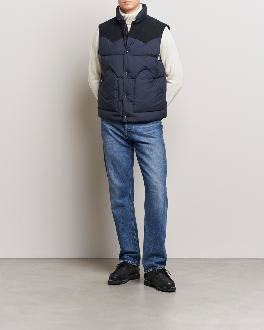 Heren | Jassen | Woolrich | Western Down Vest Melton Blue
