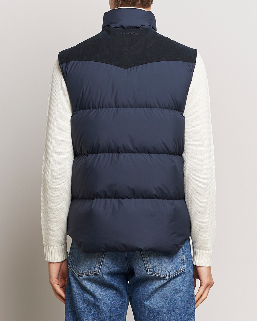 Heren | Jassen | Woolrich | Western Down Vest Melton Blue