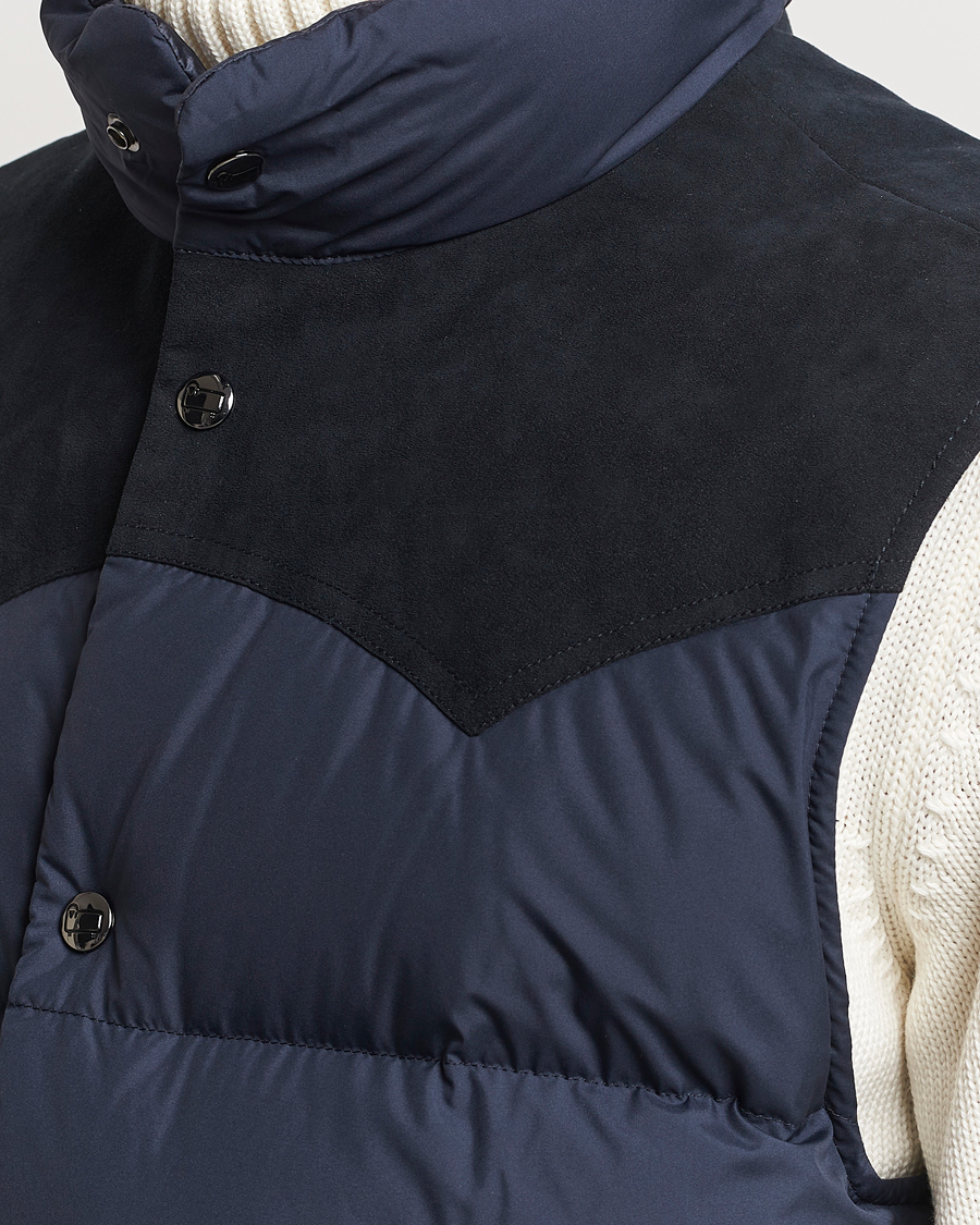 Heren | Jassen | Woolrich | Western Down Vest Melton Blue
