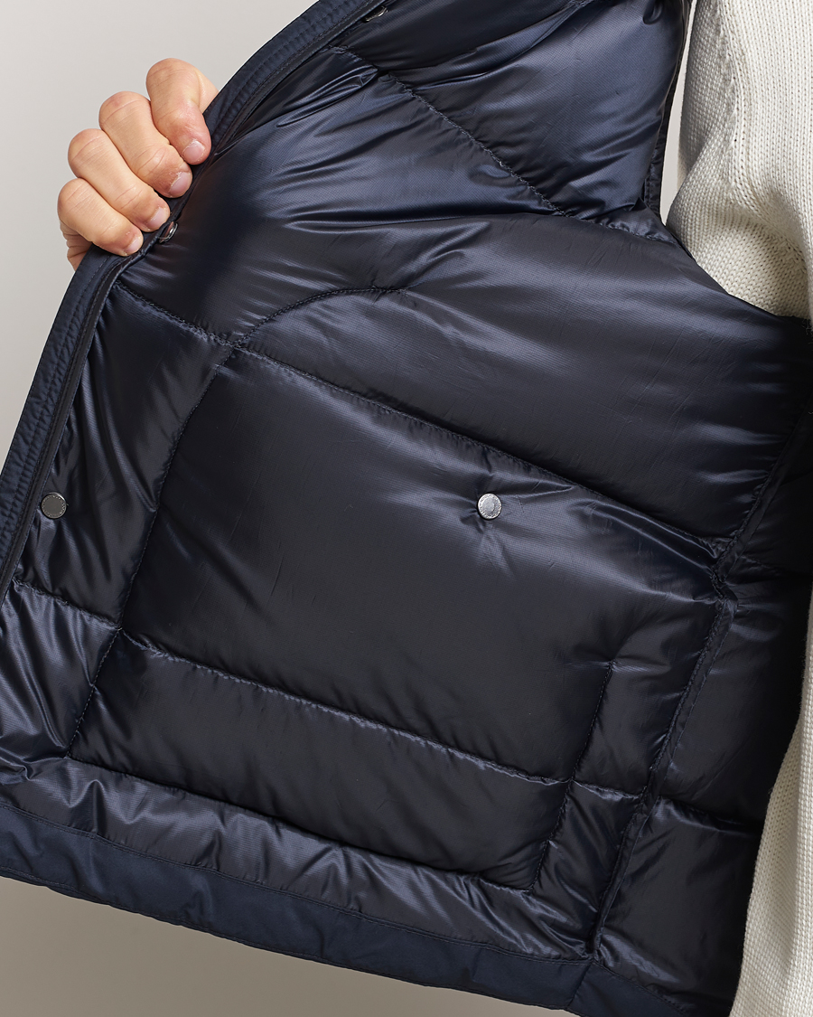 Heren | Jassen | Woolrich | Western Down Vest Melton Blue