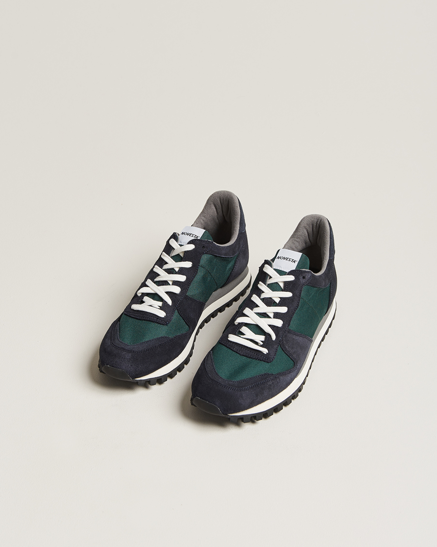 Heren | Novesta Marathon Trail Running Sneaker Navy/Green | Novesta | Marathon Trail Running Sneaker Navy/Green