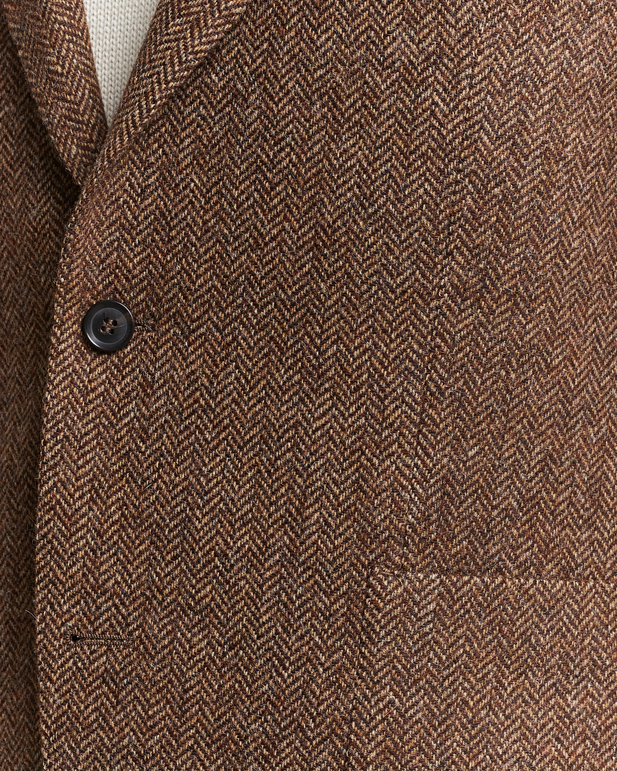 Heren | Blazers | Oscar Jacobson | Fogerty Moon Herringbone Tweed Blazer Beige