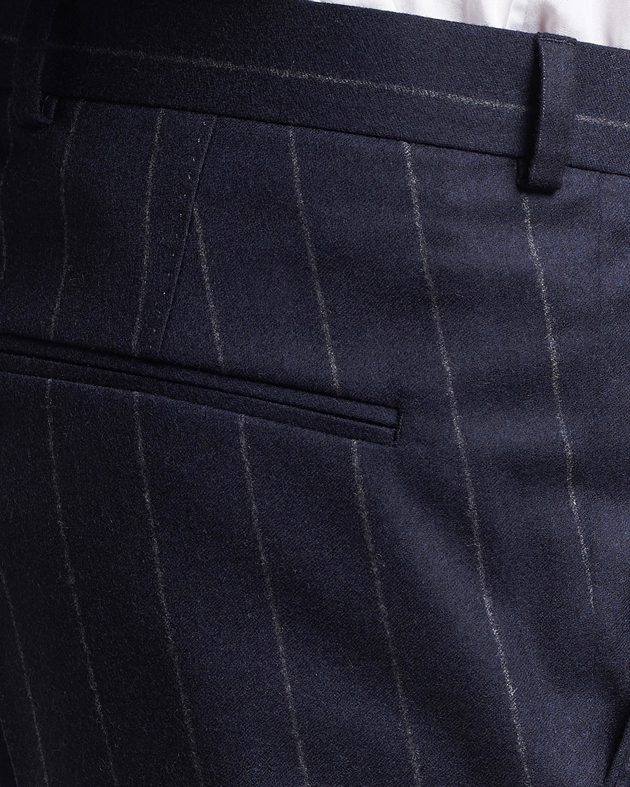 Heren | Pakken | Oscar Jacobson | Fogerty Denz Pinstripe Wool Suit Navy