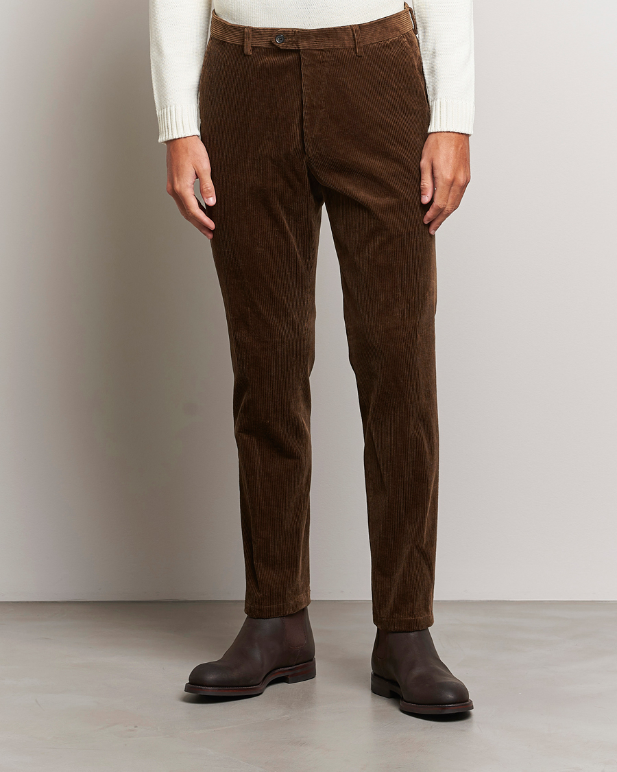 Heren | Broeken | Oscar Jacobson | Denz Corduroy Trousers Camel