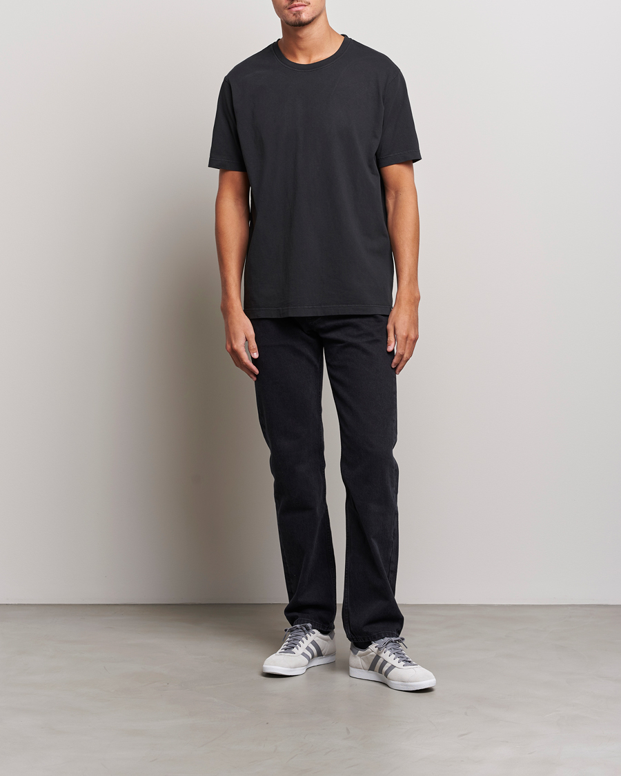 Heren | T-shirts | Nudie Jeans | Uno Everyday Crew Neck T-Shirt Black