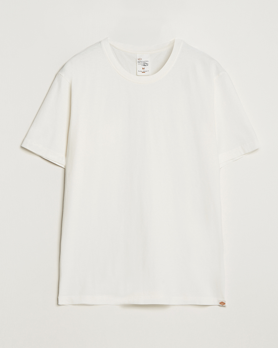Heren | T-shirts | Nudie Jeans | Uno Everyday Crew Neck T-Shirt Chalk White