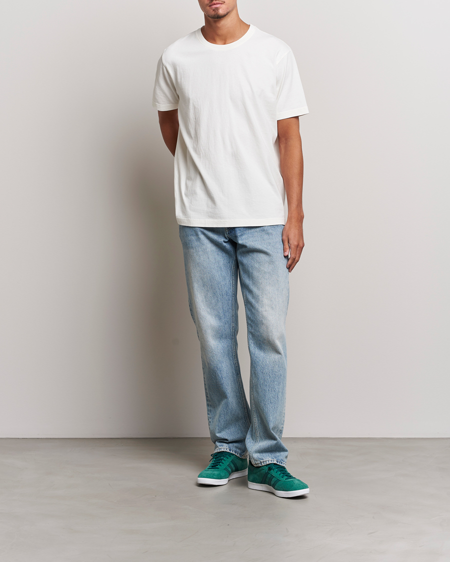 Heren | T-shirts | Nudie Jeans | Uno Everyday Crew Neck T-Shirt Chalk White