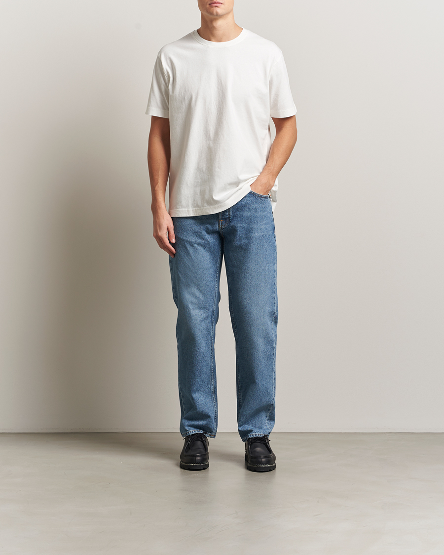 Heren | T-shirts | Nudie Jeans | Uno Everyday Crew Neck T-Shirt Chalk White