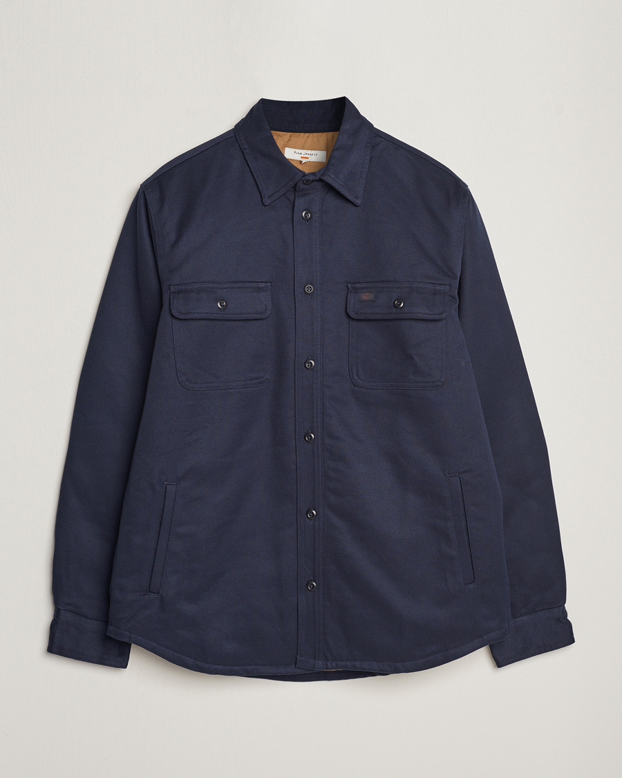 Heren | Jassen | Nudie Jeans | Glenn Padded Shirt Jacket Navy