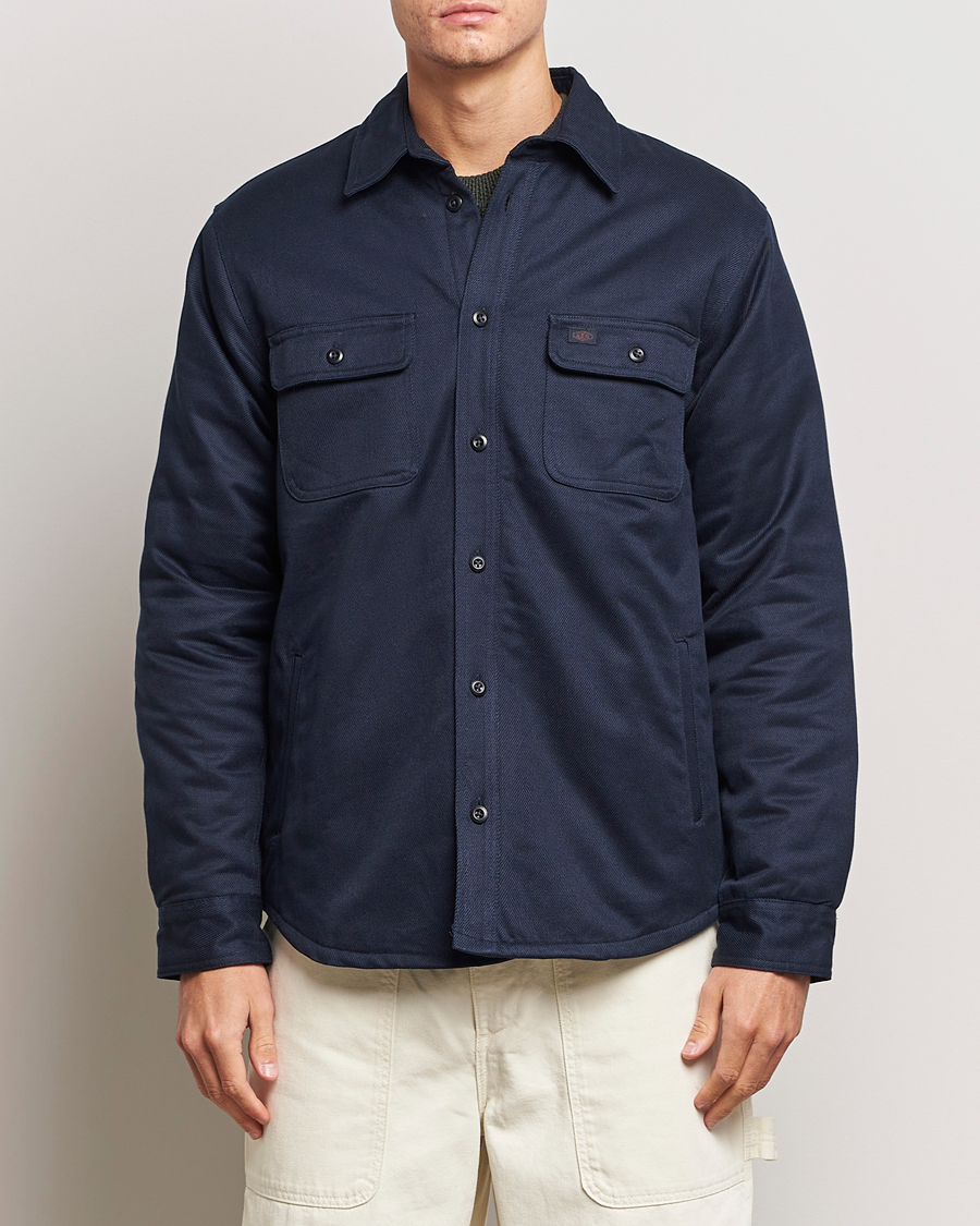 Heren | Jassen | Nudie Jeans | Glenn Padded Shirt Jacket Navy