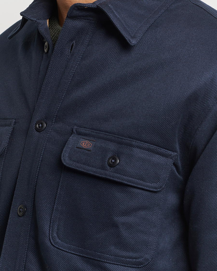 Heren | Jassen | Nudie Jeans | Glenn Padded Shirt Jacket Navy