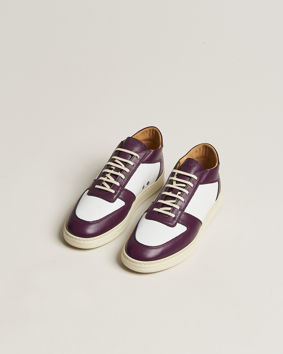 Heren | Afdelingen | CQP | Cingo Leather Sneaker Eggplant/White