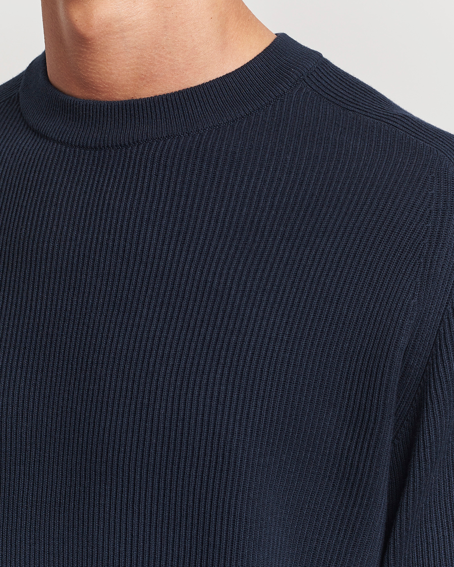 Heren | Truien | NN07 | Kevin Cotton Knitted Sweater Navy Blue