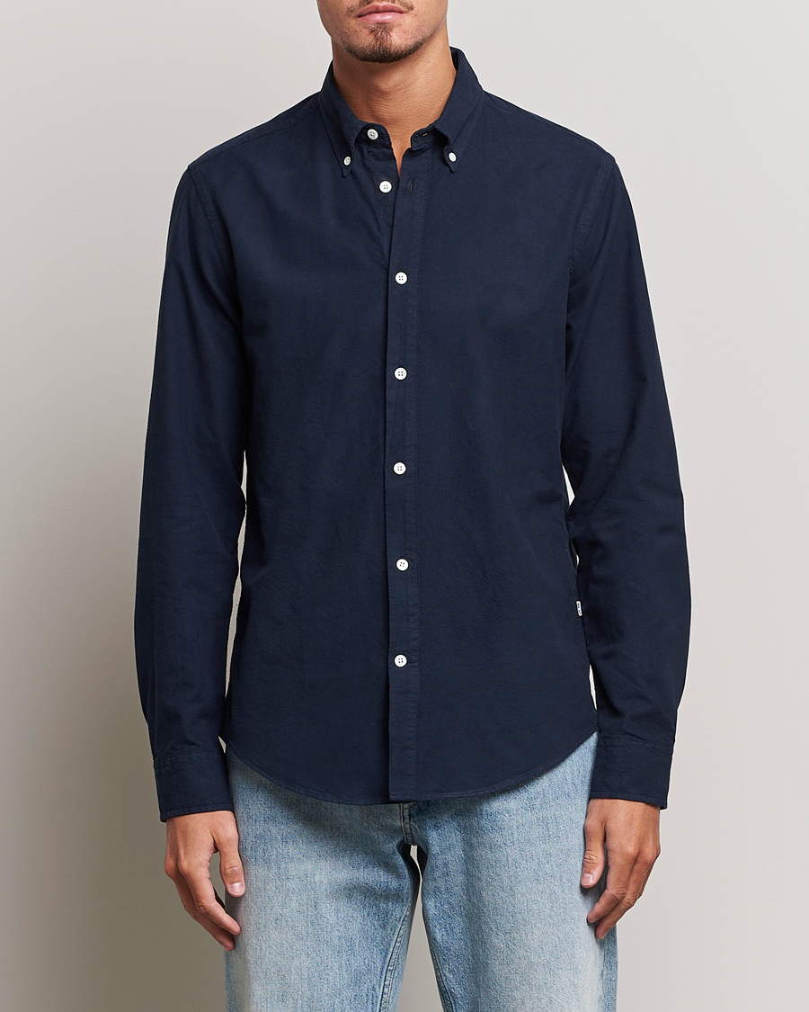 Heren | NN07 | NN07 | Arne Button Down Oxford Shirt Navy Blue