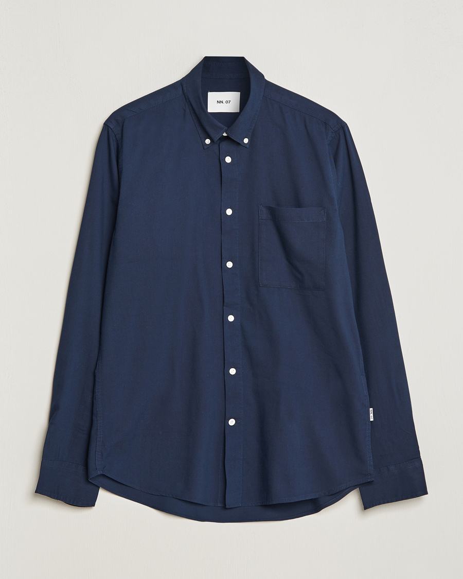 Heren | Overhemden | NN07 | Arne Tencel Shirt Navy Blue