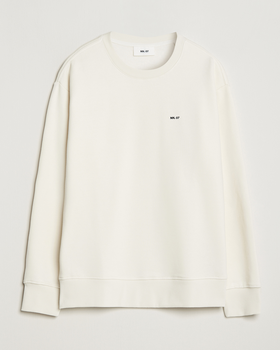 Heren | Truien | NN07 | Briggs Logo Crew Neck Sweatshirt Off White
