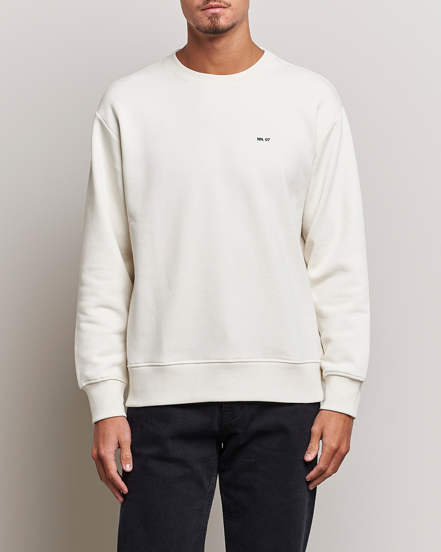 Heren | Afdelingen | NN07 | Briggs Logo Crew Neck Sweatshirt Off White