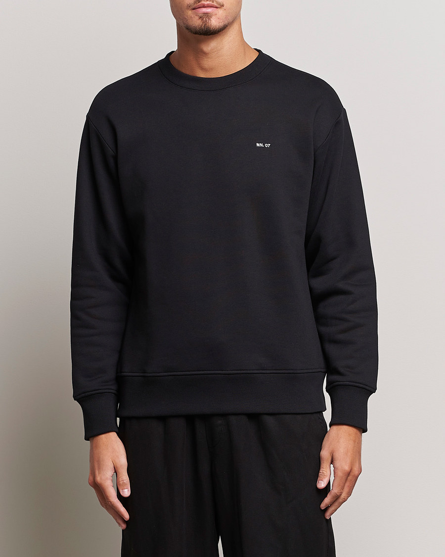 Heren | Truien | NN07 | Briggs Logo Crew Neck Sweatshirt Black