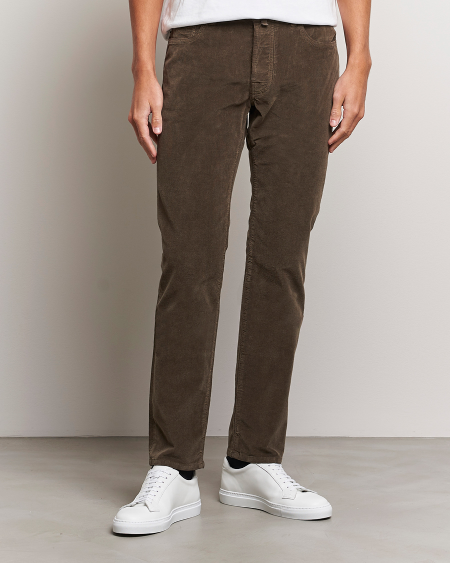 Heren | Broeken | Jacob Cohën | Bard 5-Pocket Corduroy Trousers Brown