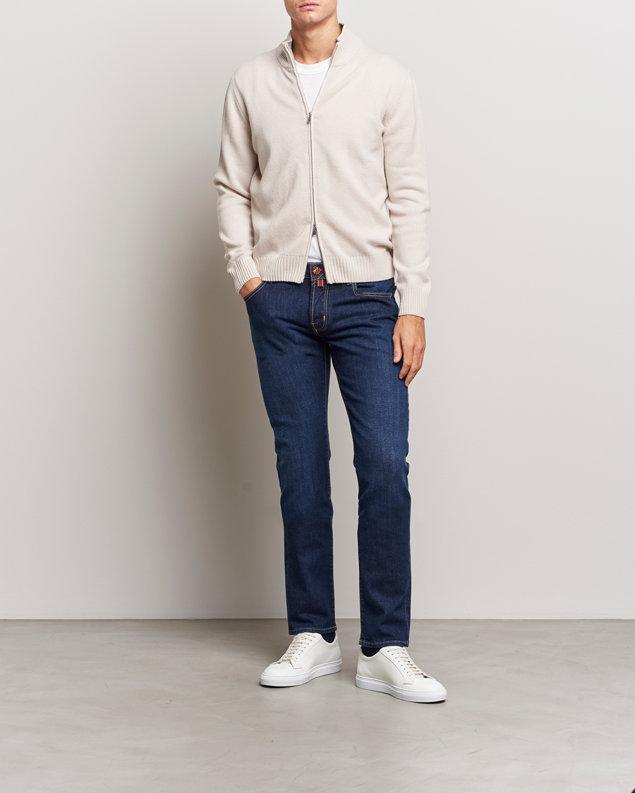 Heren | Jeans | Jacob Cohën | Nick Venice Slim Fit Stretch Jeans Dark Blue