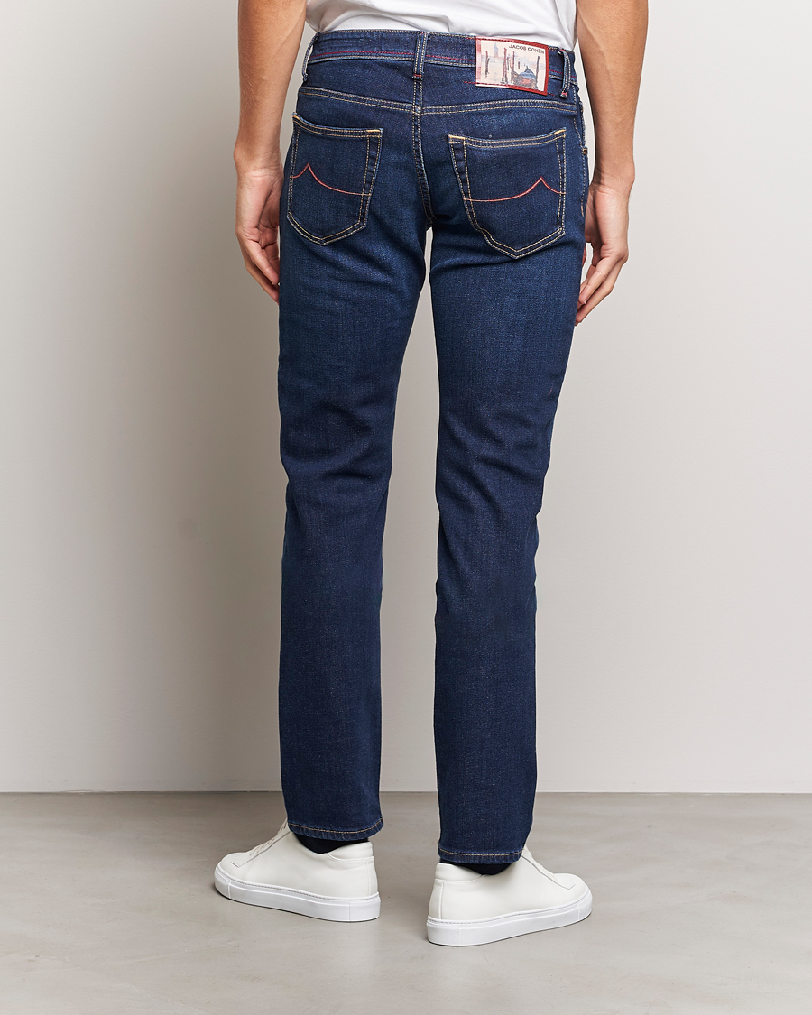 Heren | Jeans | Jacob Cohën | Nick Venice Slim Fit Stretch Jeans Dark Blue