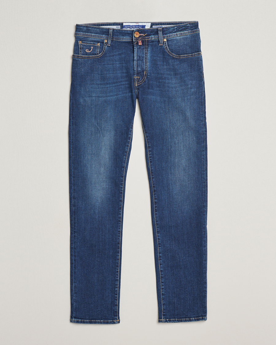 Heren | Jeans | Jacob Cohën | Bard Rome Slim Fit Stretch Jeans Mid Blue