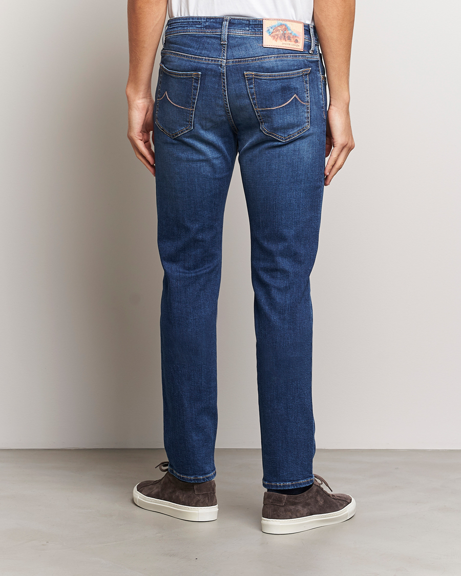 Heren | Jeans | Jacob Cohën | Bard Rome Slim Fit Stretch Jeans Mid Blue