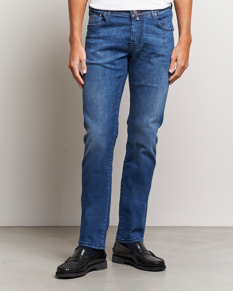 Heren | Jeans | Jacob Cohën | Nick Limited Edition Slim Fit Jeans Mid Blue