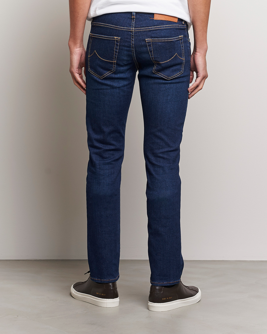 Heren | Jeans | Jacob Cohën | Nick Slim Fit Stretch Jeans Mid Blue